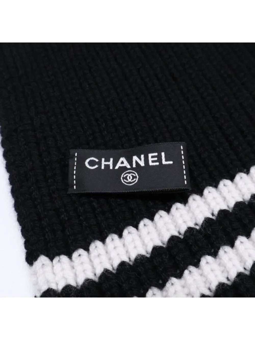 Chanel Cashmere 100 Logo Multi Patch Scarf